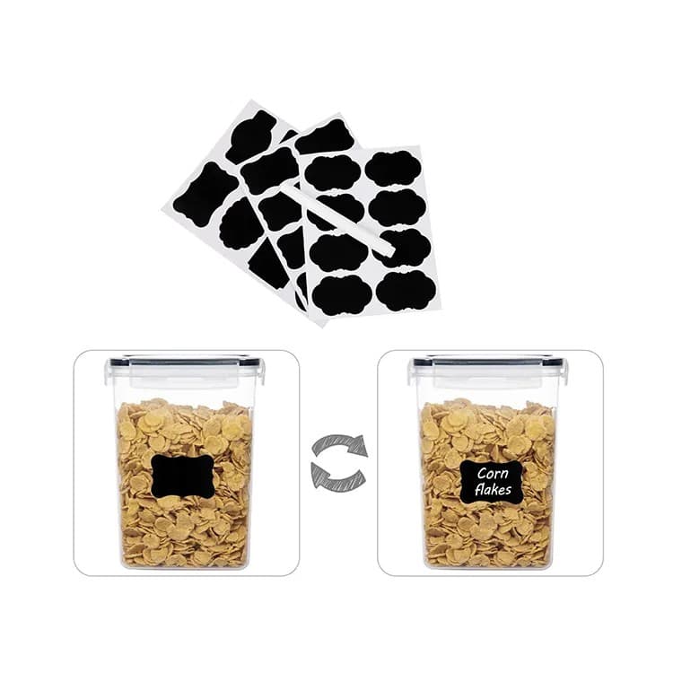 Cutii de depozitare alimente Flippy Set din 8 Cutii pentru Condimente, Cereale, Plastic PP, Transparente — imagine 2