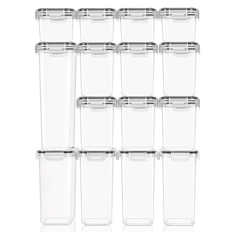 Cutii de depozitare alimente Flippy Set din 15 cutii pentru condimente, cereale, bucatarie — imagine 2