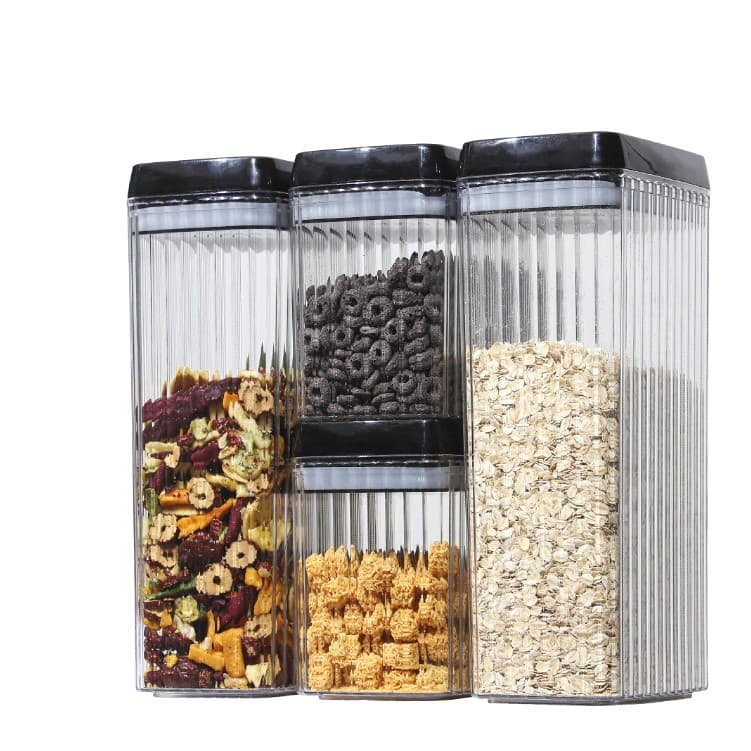 Recipiente Plastic Set 4 Flippy pentru Alimente Inchidere Ermetica — imagine 1