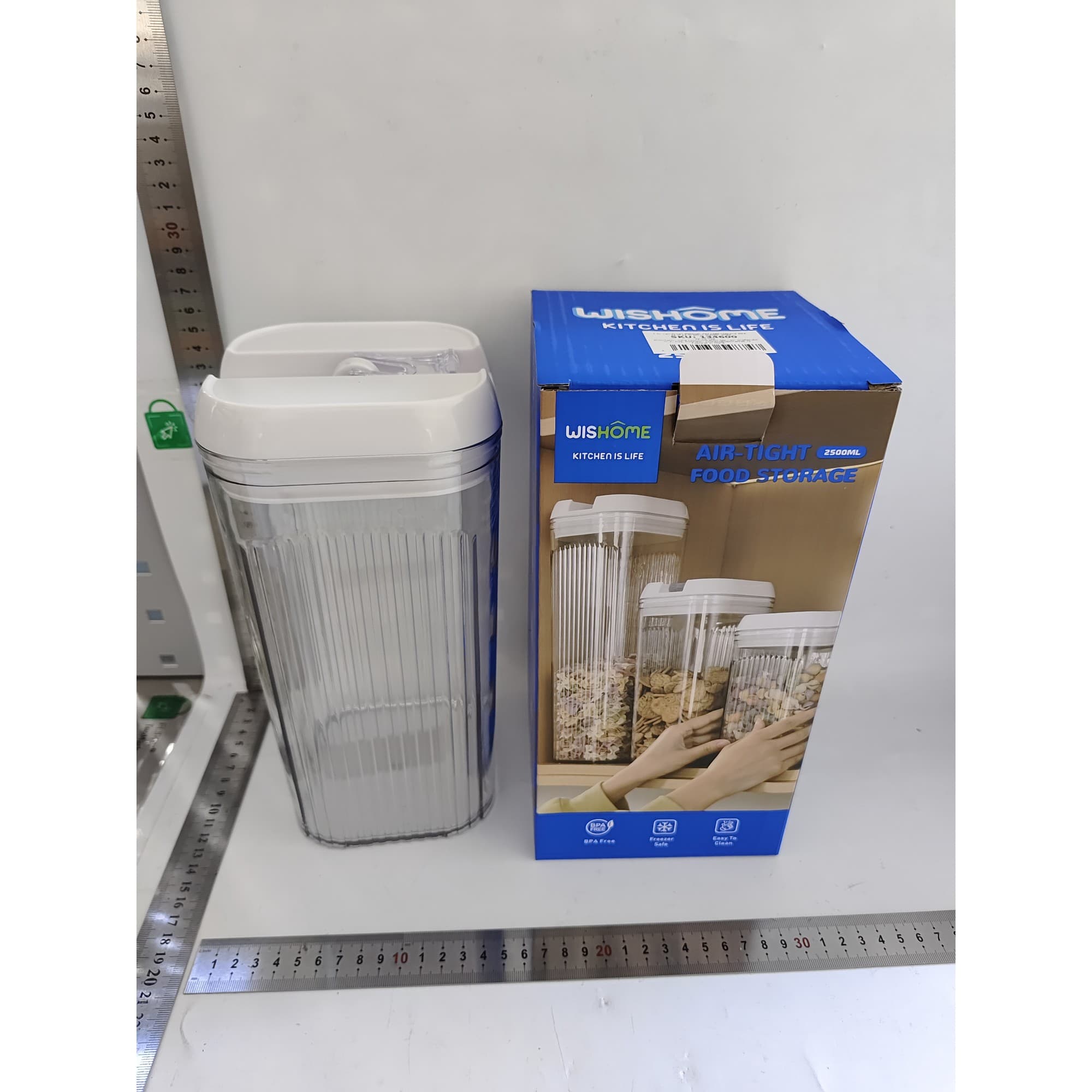 Cutie de depozitare Flippy 2.5L Recipient pentru cereale transparent — imagine 2