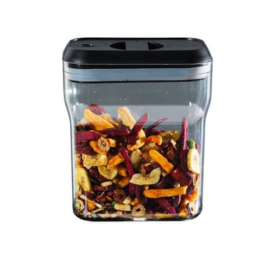 Recipient Flippy pentru Alimente/Obiecte, Inchidere Ermetica Rotire 90 grade, 2L, Transparent