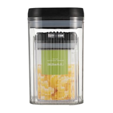 Cutii de depozitare Flippy Set din 2 Recipiente pentru alimente transparente cu capac negru