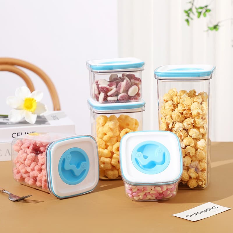 Set 5 Cutii de Depozitare Bucatarie Flippy Transparent — imagine 2