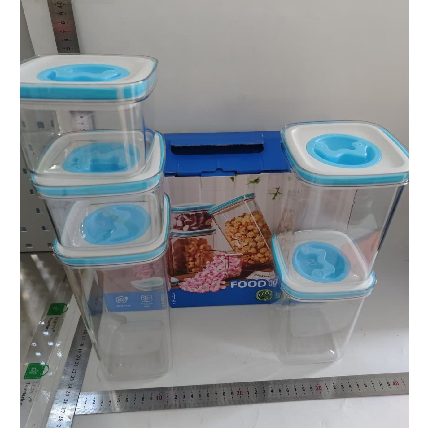 Set 5 Cutii de Depozitare Bucatarie Flippy Transparent — imagine 3