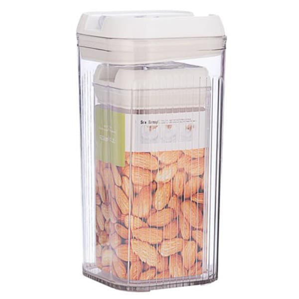 Cutii de depozitare Flippy Set din 2 pentru Bucatarie, Condimente, PET ABS Silicon, Transparent — imagine 1