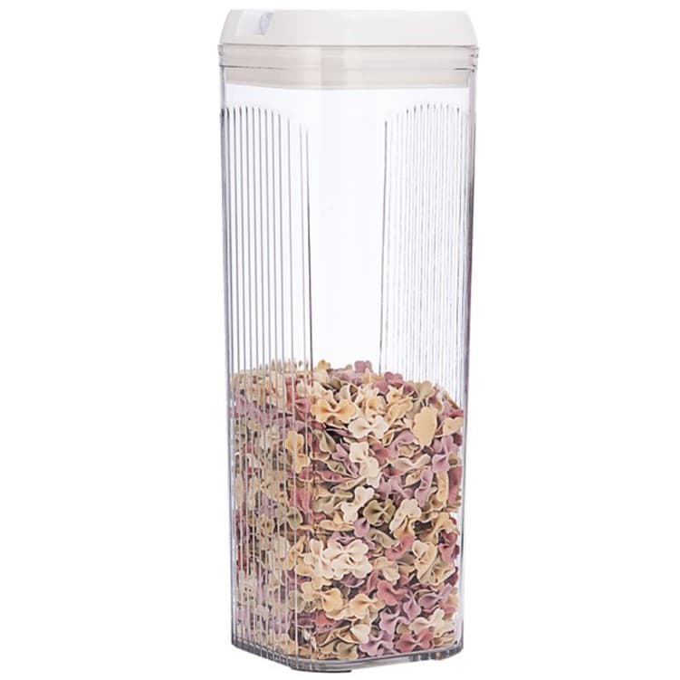 Cutie de depozitare Flippy 3.7L Recipient pentru cereale transparent cu capac alb — imagine 1