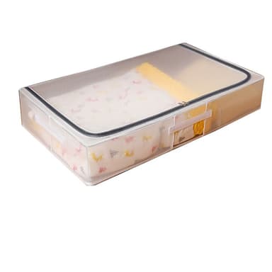 Cutie de depozitare Flippy pliabila pentru haine si incaltaminte transparenta cu fermoar bidirektional