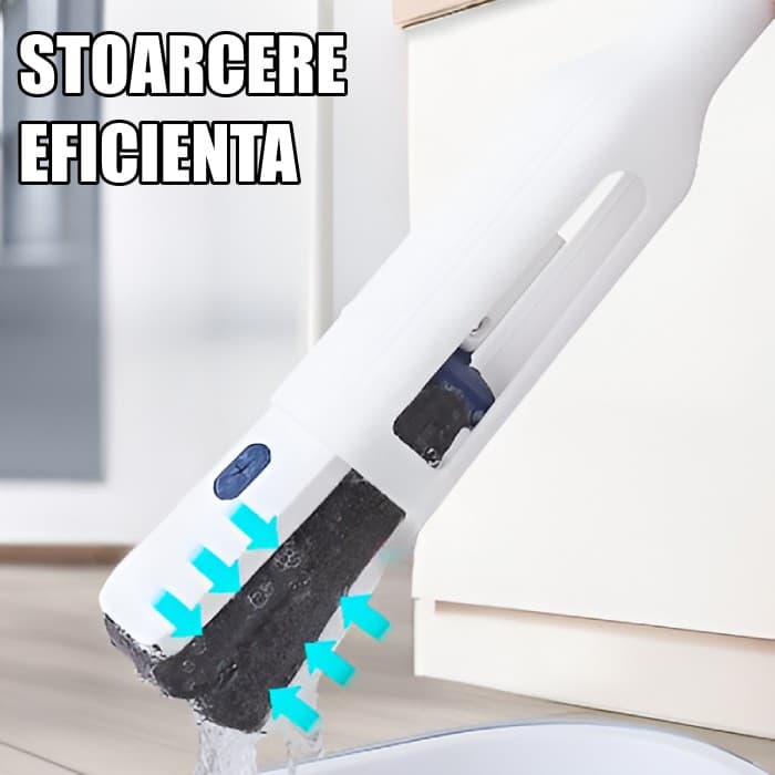 Set Mop Telescopic Flippy cu Galeata Pliabila, Maner Reglabil 140 cm, 32 cm — imagine 3