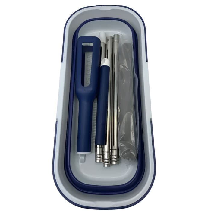 Set Mop Telescopic Flippy Albastru cu Galeata Pliabila — imagine 3