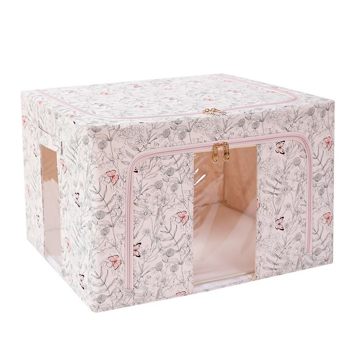 Cutie depozitare textil Flippy 66L Bej Model Fluturasi — imagine 1