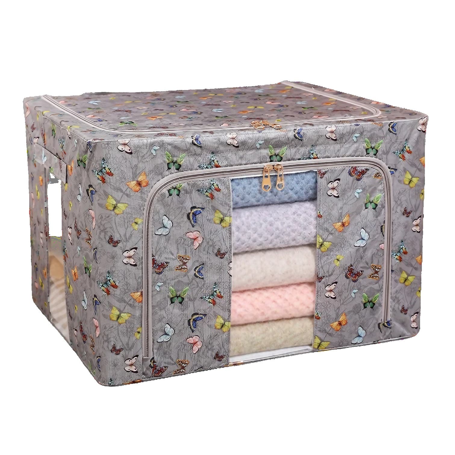 Cutie Depozitare Flippy 66L Textil Gri Inchis — imagine 1