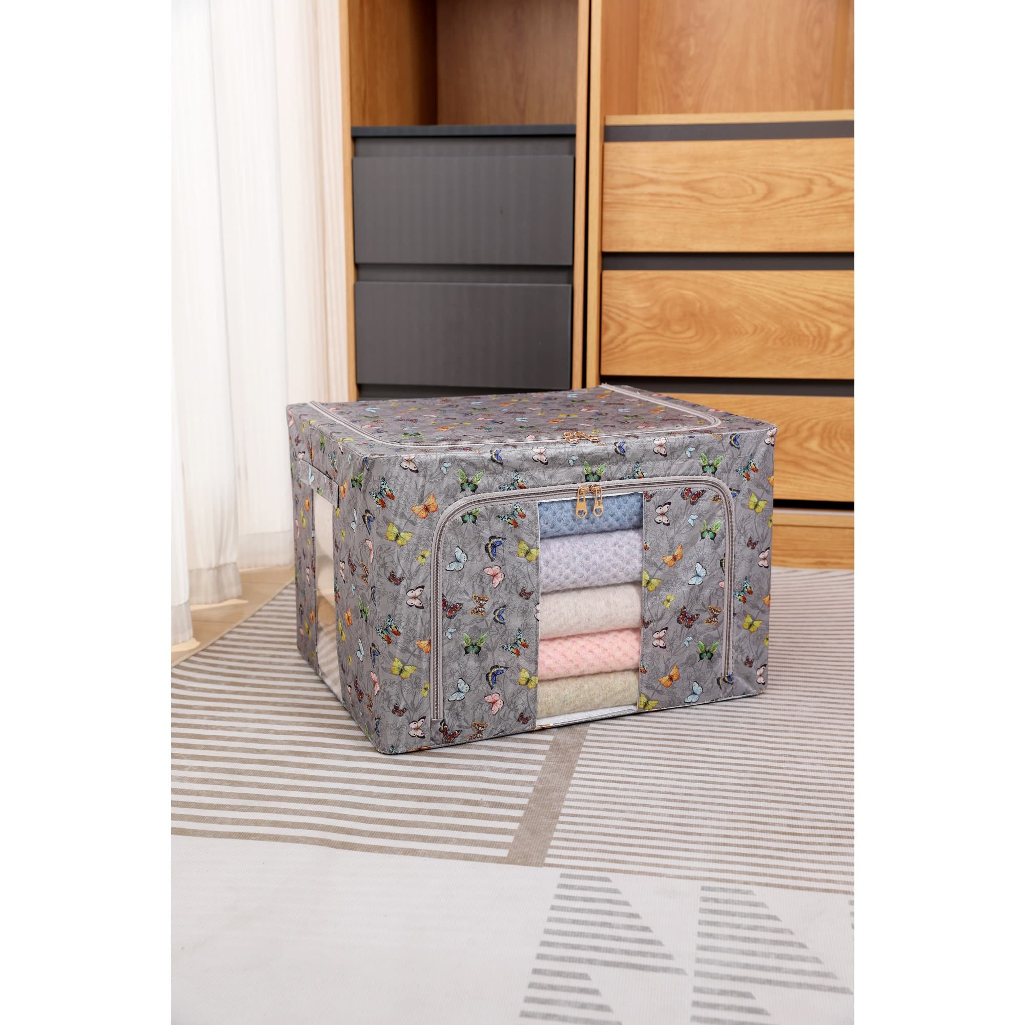 Cutie Depozitare Flippy 66L Textil Gri Inchis — imagine 2