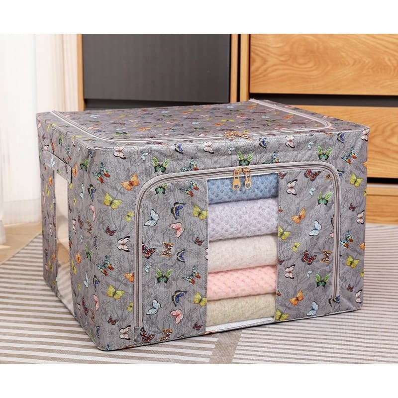 Cutie Depozitare Flippy 66L Textil Gri Inchis — imagine 3