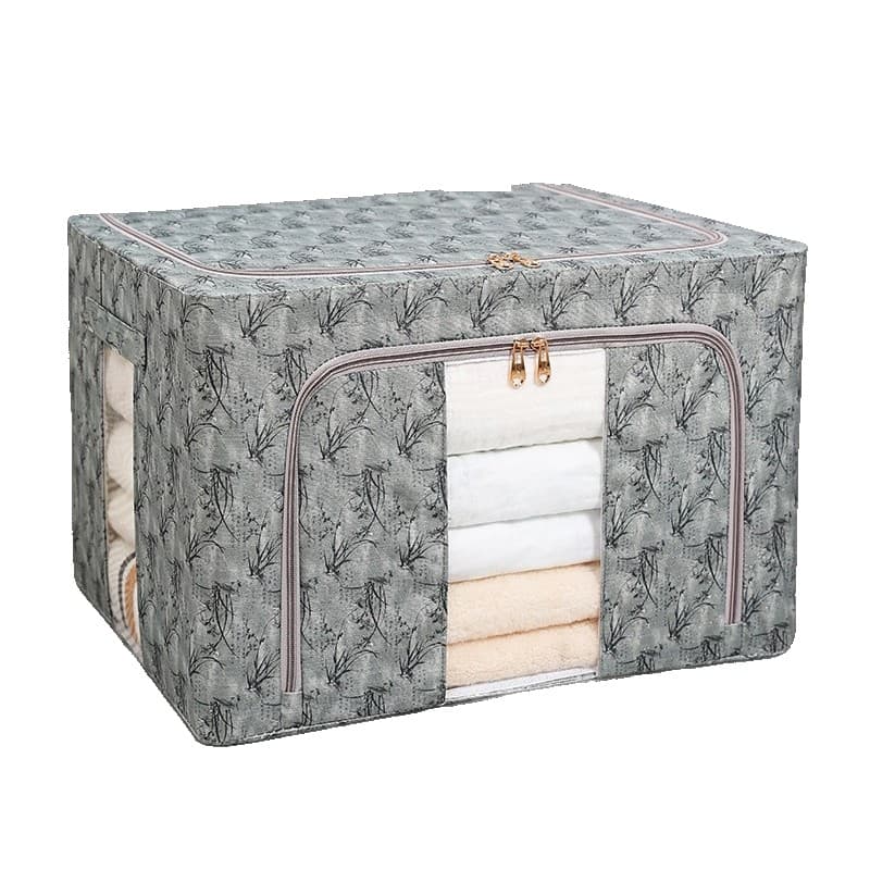 Cutie Depozitare Flippy 66L Textil Verde Model Bambus — imagine 1