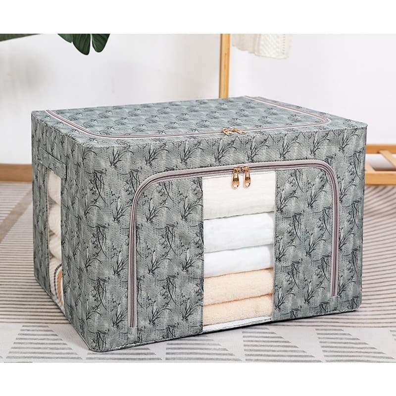 Cutie Depozitare Flippy 66L Textil Verde Model Bambus — imagine 2