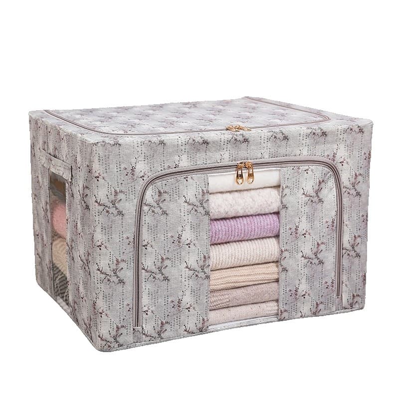 Cutie depozitare Flippy 66L Textil Gri Model Flori de Primavara — imagine 1