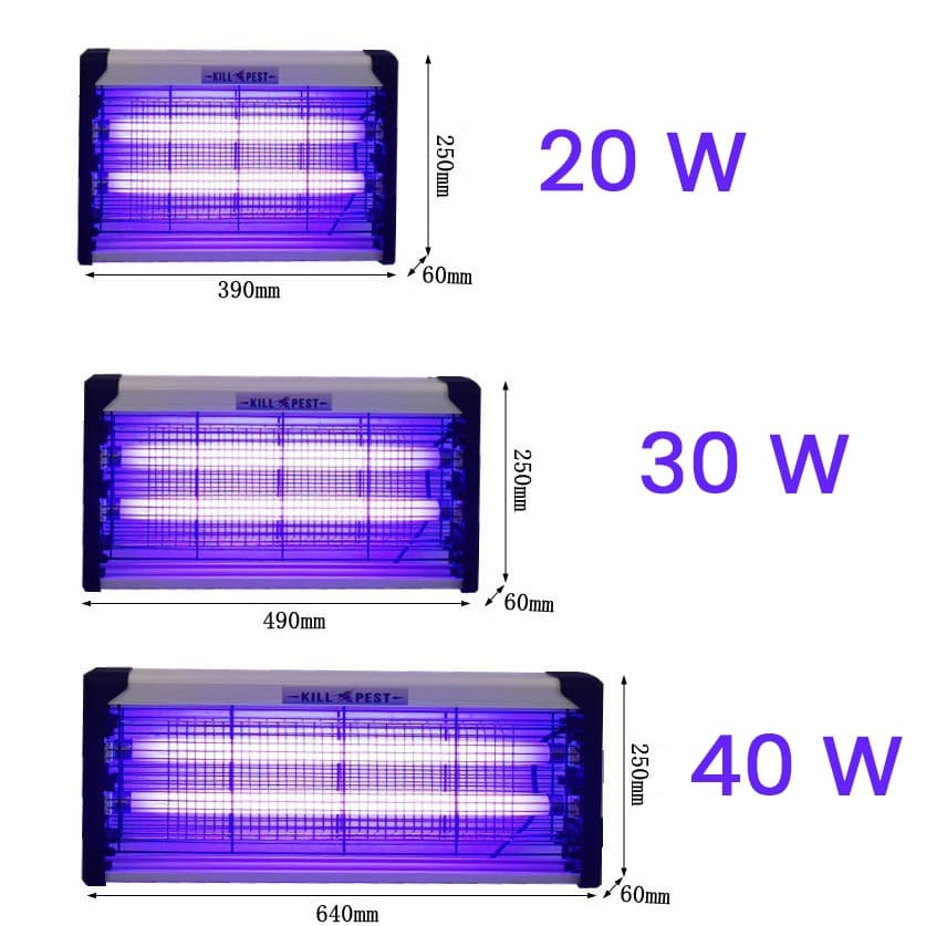 Lampa Electrica Anti Insecte Flippy Lumina Neon 2 tuburi 20W Suspensie Perete — imagine 3