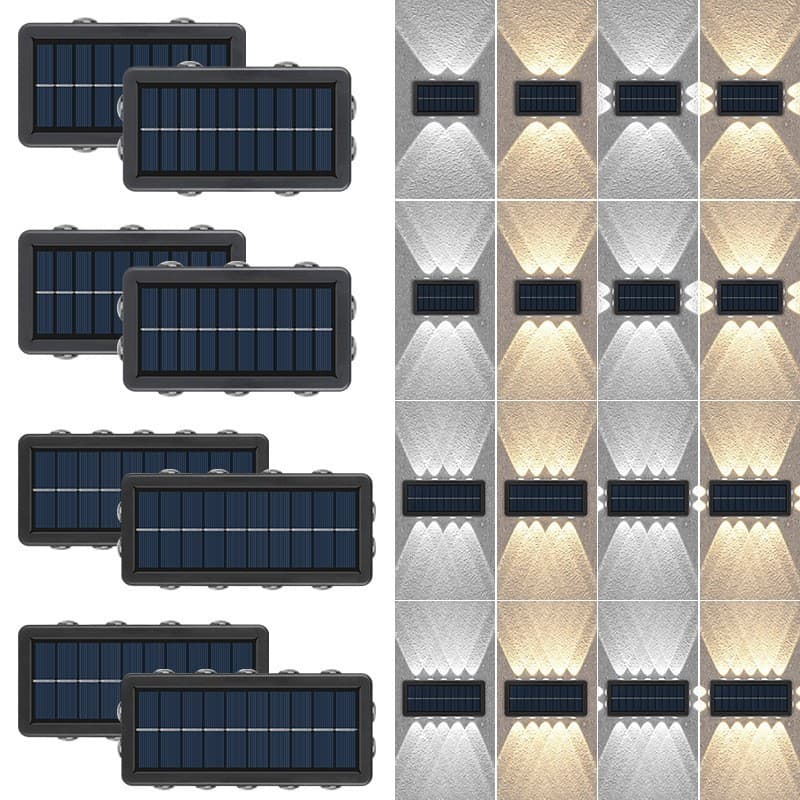 Lampa solara de perete Flippy 8+4 LED Lumina Calda Negru — imagine 3
