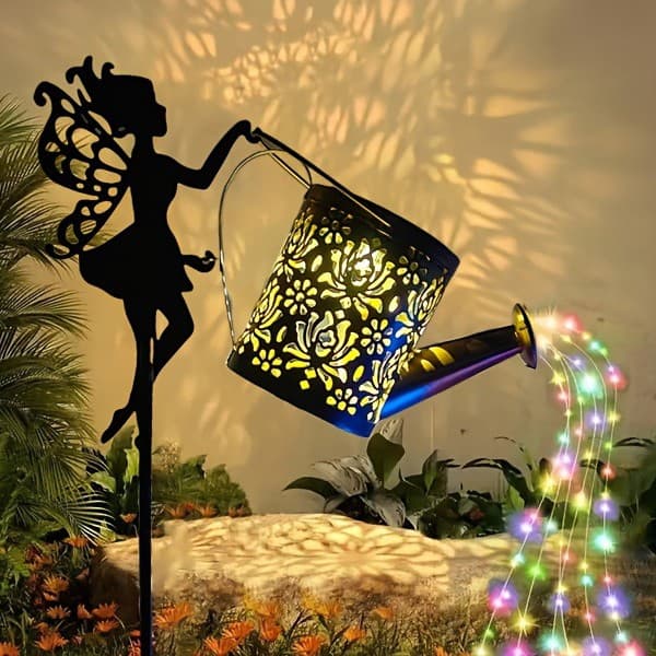 Figurina de gradina Flippy Zana cu stropitoare luminoasa LED — imagine 2