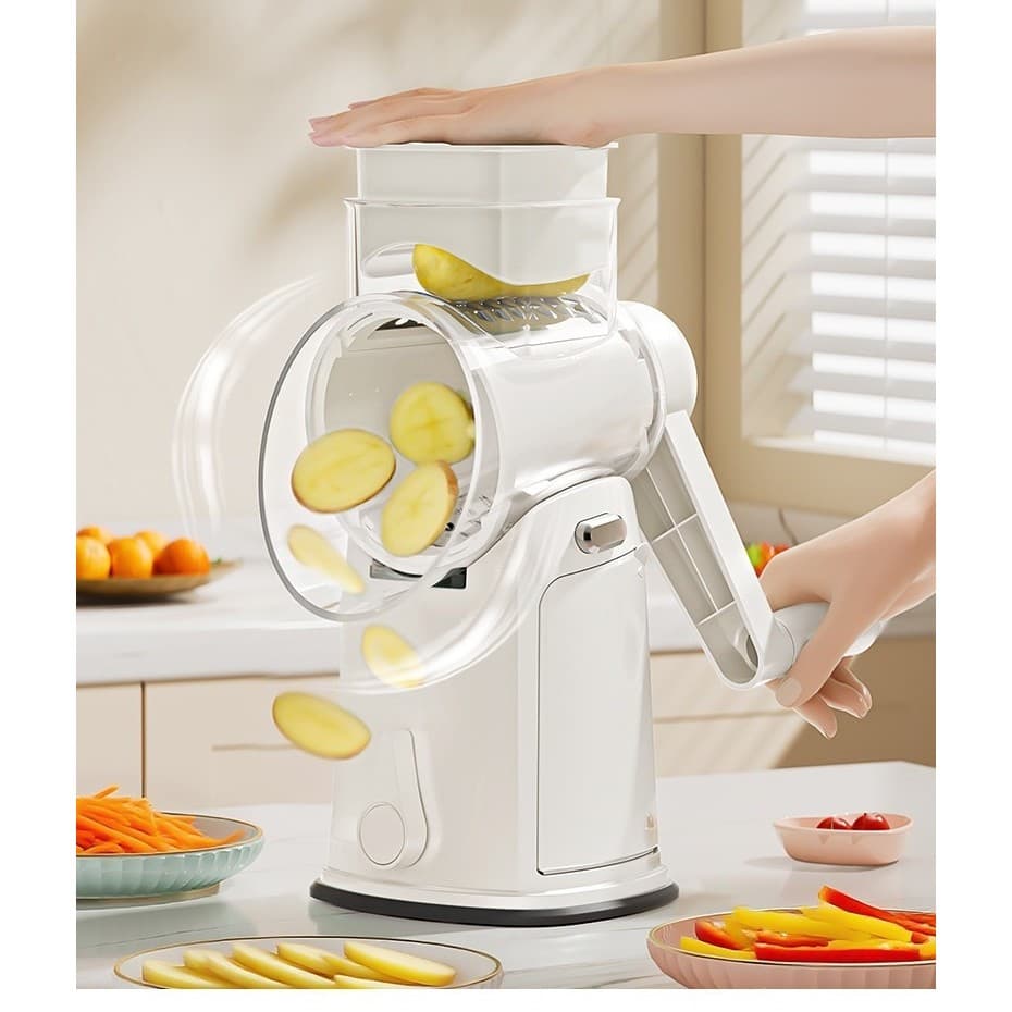 Razatoare Manuală Rotativa Flippy 6 Lame Interschimbabile Anti-Stropire Alb — imagine 4
