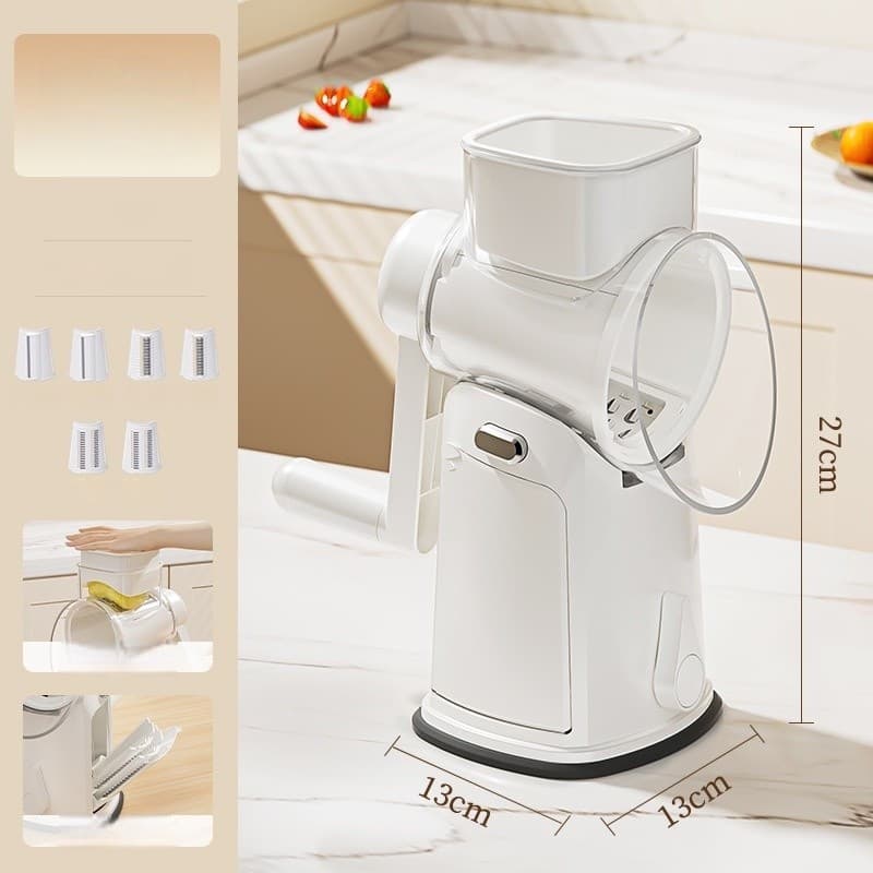 Razatoare Manuală Rotativa Flippy 6 Lame Interschimbabile Anti-Stropire Alb — imagine 7