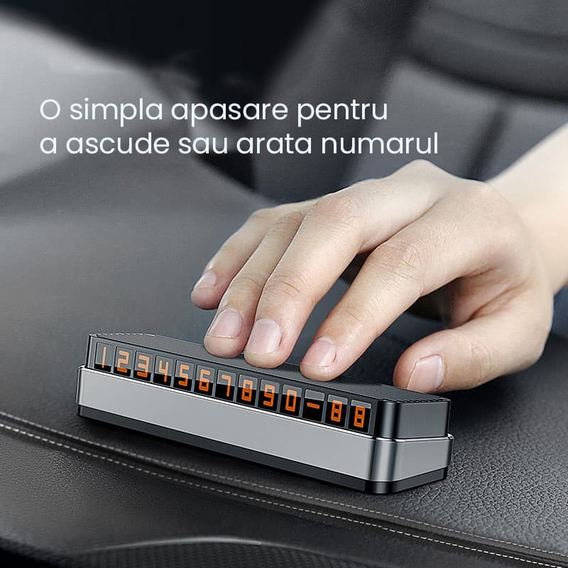 Suport auto telefon Flippy pentru parcare auto, cu sistem Pop-Up, Space Gray — imagine 3