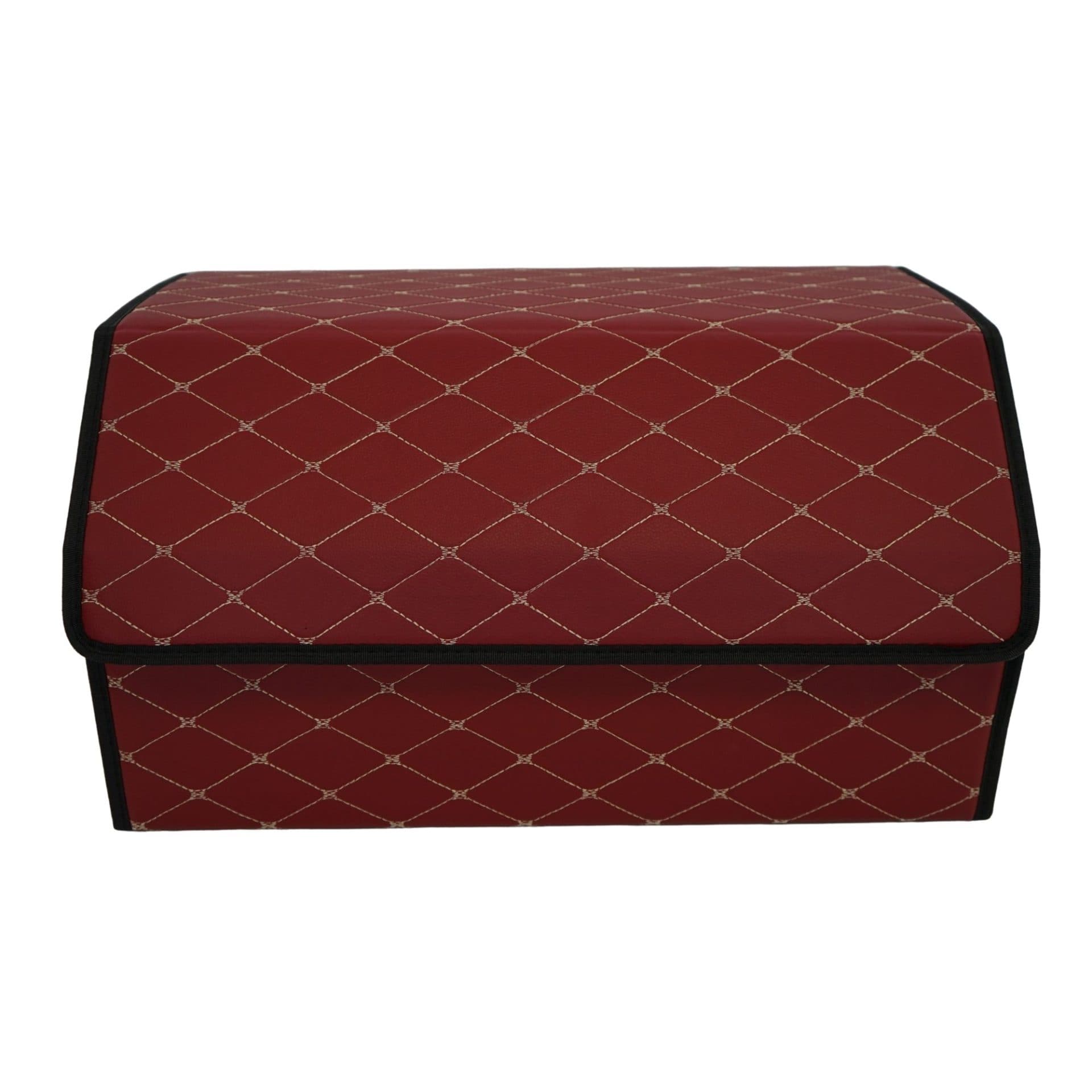 Cutie de depozitare auto Flippy Organizator portbagaj din piele ecologica, 2 compartimente, Bordo — imagine 1