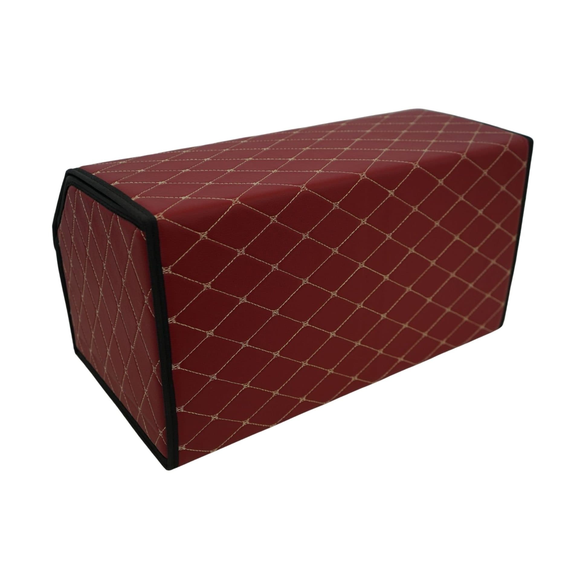 Cutie de depozitare auto Flippy Organizator portbagaj din piele ecologica, 2 compartimente, Bordo — imagine 4