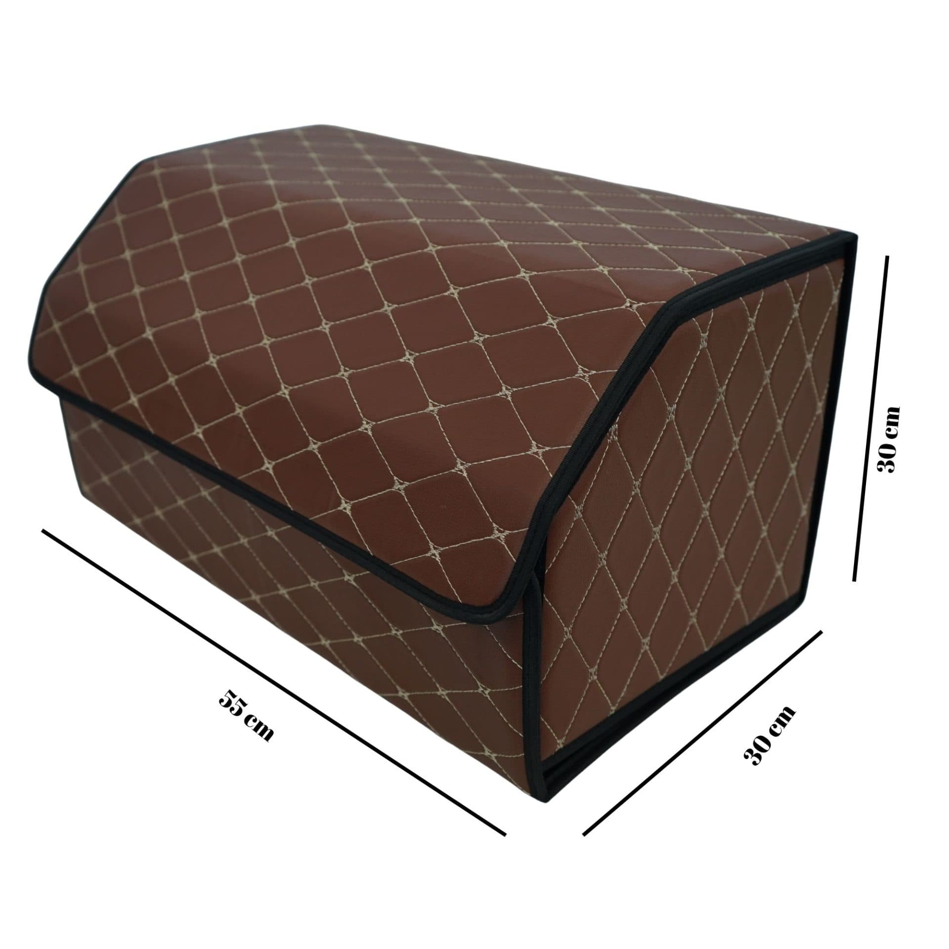 Cutie de depozitare Flippy Organizator portbagaj Premium din Piele Ecologica Maro Inchis — imagine 3