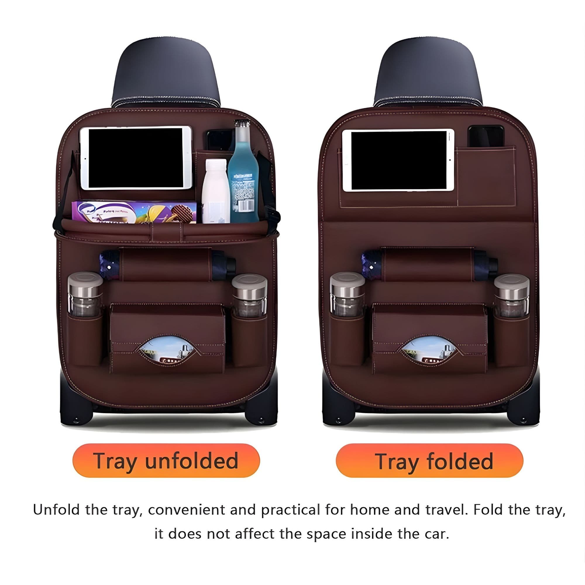 Organizator auto Flippy Spate scaun auto masa pliabila piele ecologica suport tableta — imagine 6