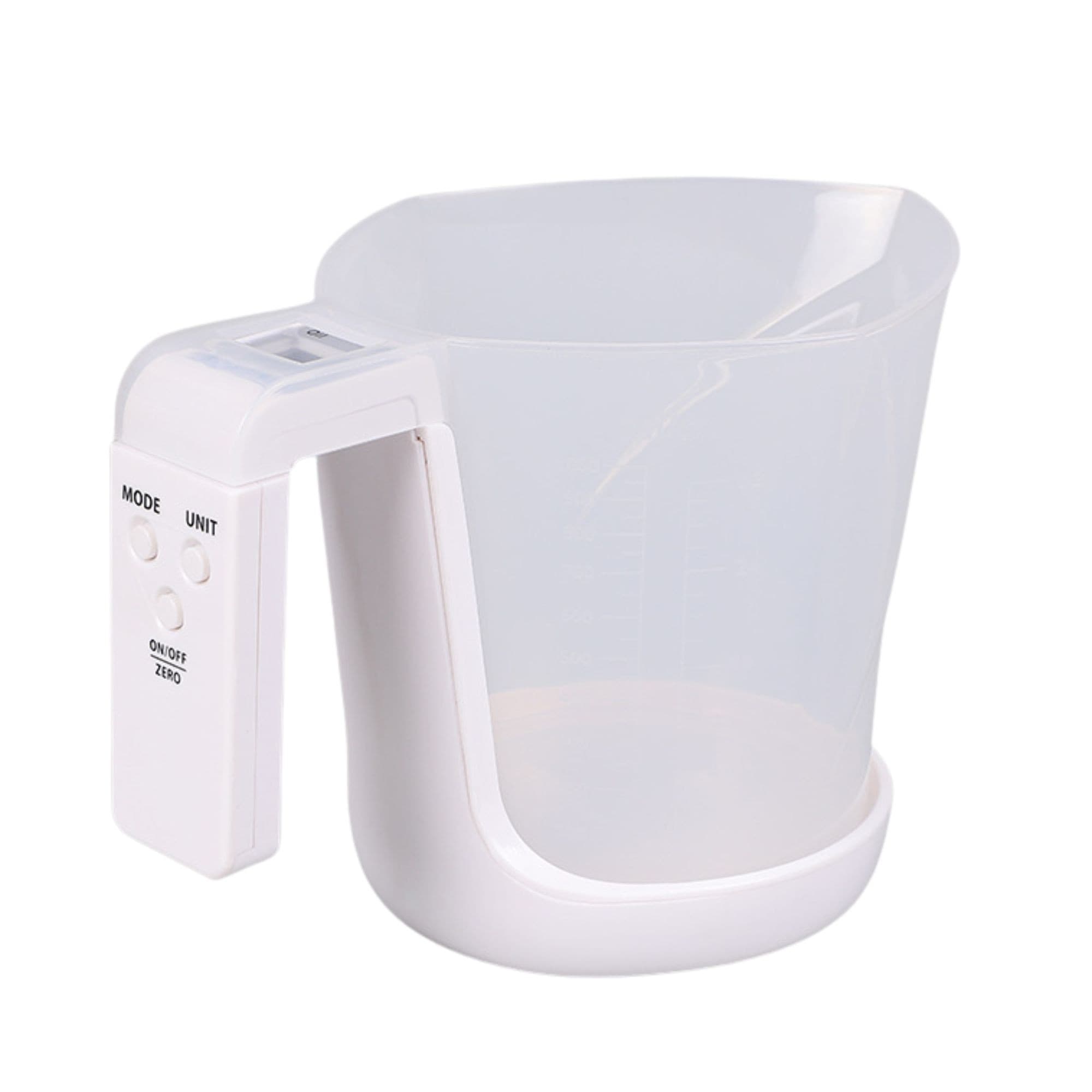 Cantar de bucatarie 2 in 1, Flippy, electronic, cana gradata pentru lichide si solide, alb — imagine 1