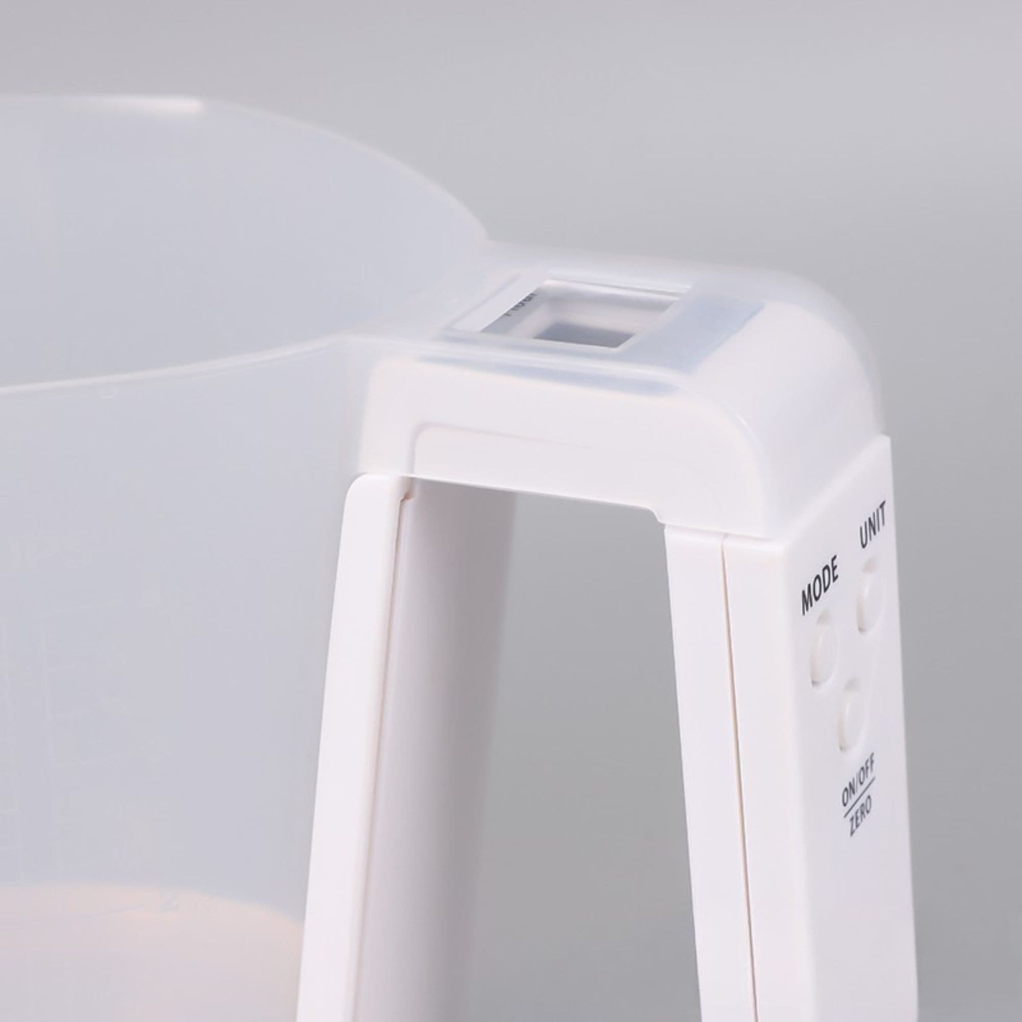 Cantar de bucatarie 2 in 1, Flippy, electronic, cana gradata pentru lichide si solide, alb — imagine 2