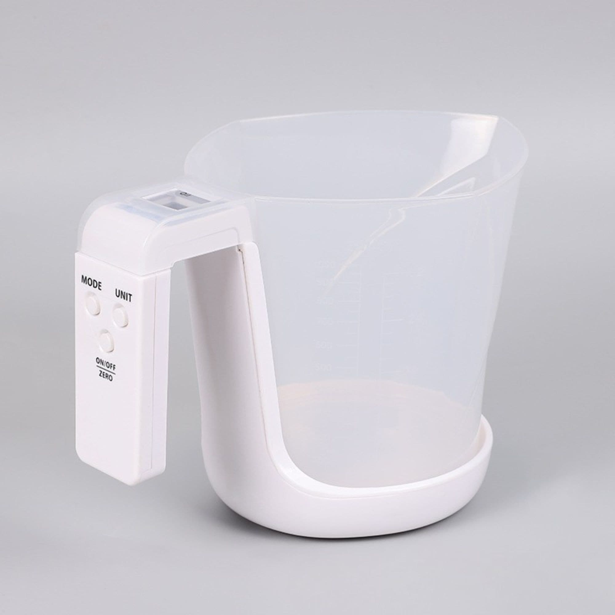 Cantar de bucatarie 2 in 1, Flippy, electronic, cana gradata pentru lichide si solide, alb — imagine 5