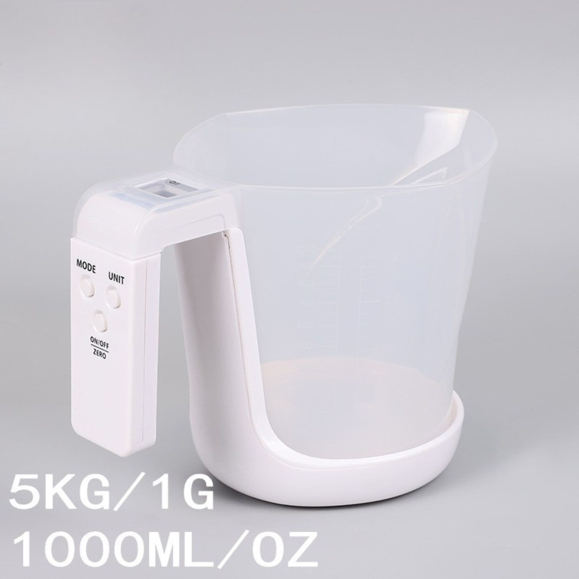 Cantar de bucatarie 2 in 1, Flippy, electronic, cana gradata pentru lichide si solide, alb — imagine 6