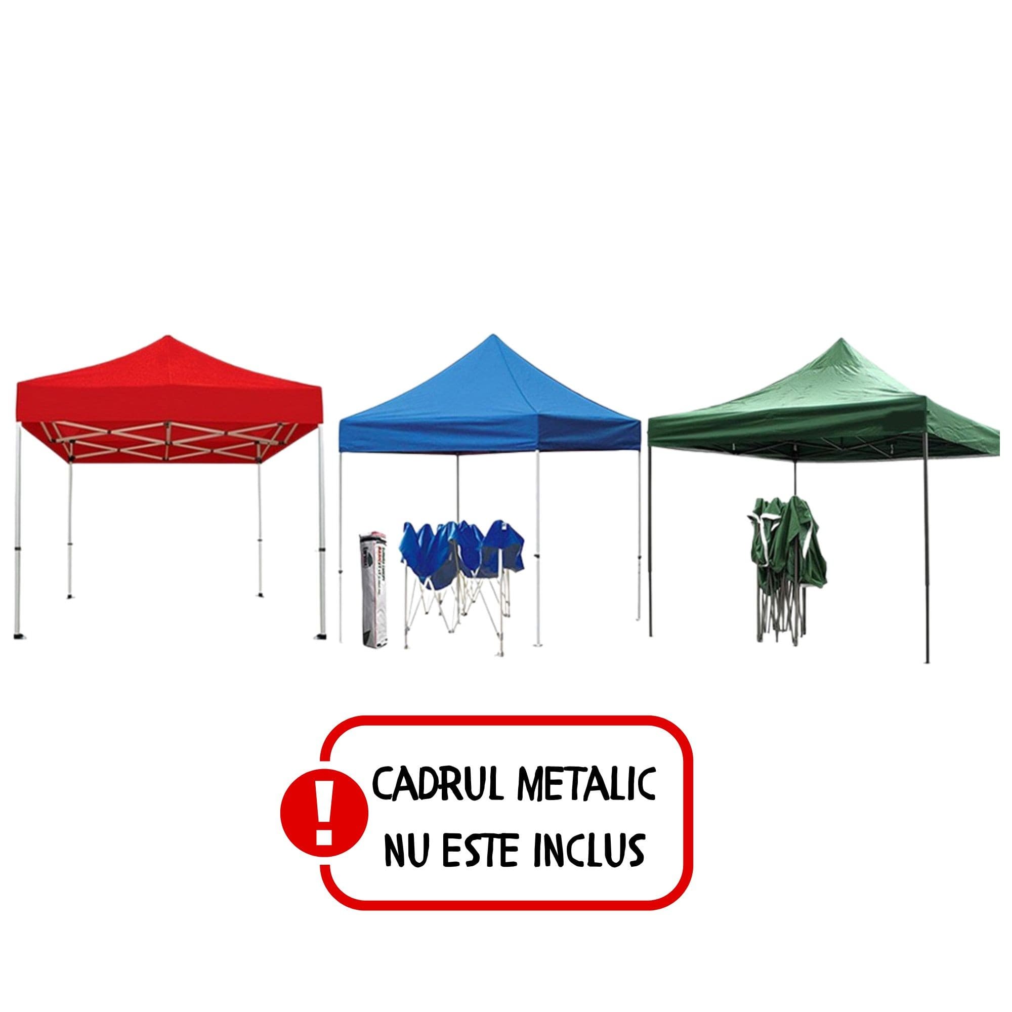 Copertina pentru Pavilion Flippy Pliabila 3x3m Albastra Poliester 280 g/m2 — imagine 2