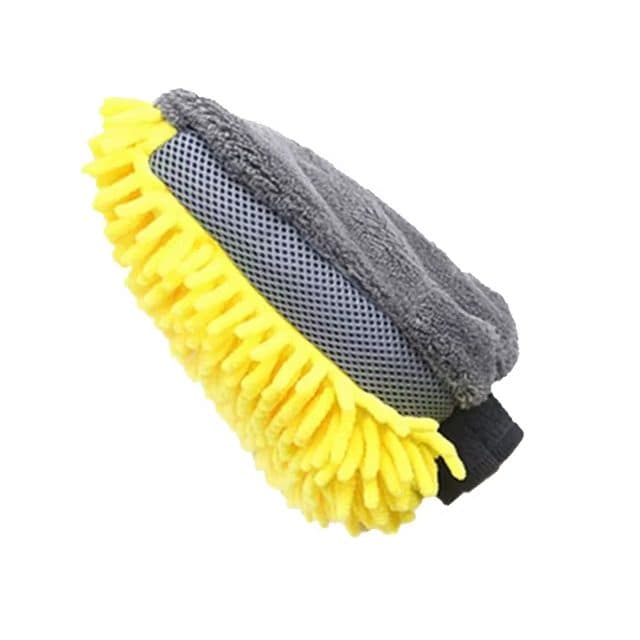Manusa de Spalat Auto 2 in 1 Flippy cu Perie si Microfibra Velvet Galben/Gri — imagine 1