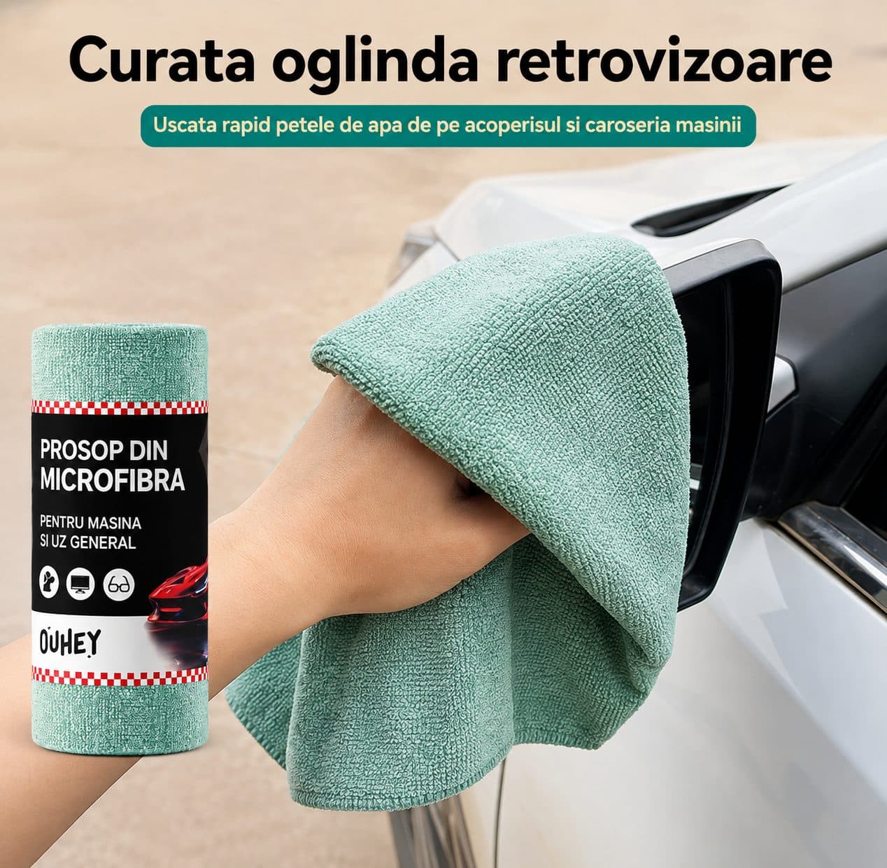 Set Lavete Curatare Microfibra Flippy 30x30 cm Turcoaz — imagine 2