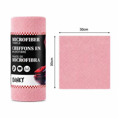 Lavete Microfibra Set 30 Flippy pentru Curatare Auto si Suprafete Roz
