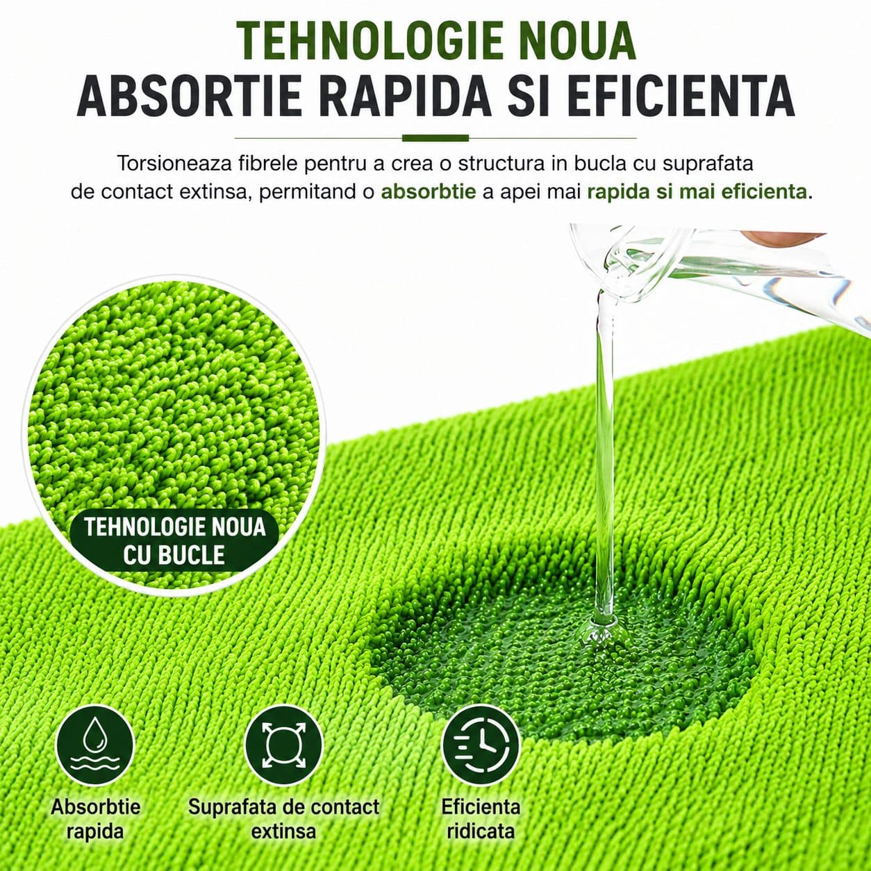 Prosop Microfibra Flippy 1200 GSM Fata Dubla Uscare si Curatare Auto — imagine 5
