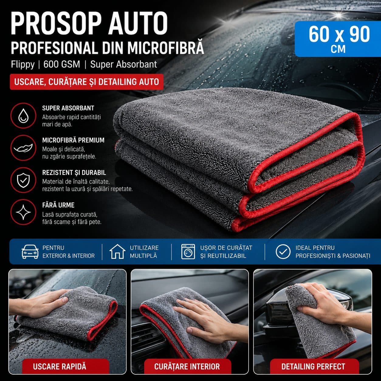 Laveta Microfibra Auto Profesional Flippy — imagine 2