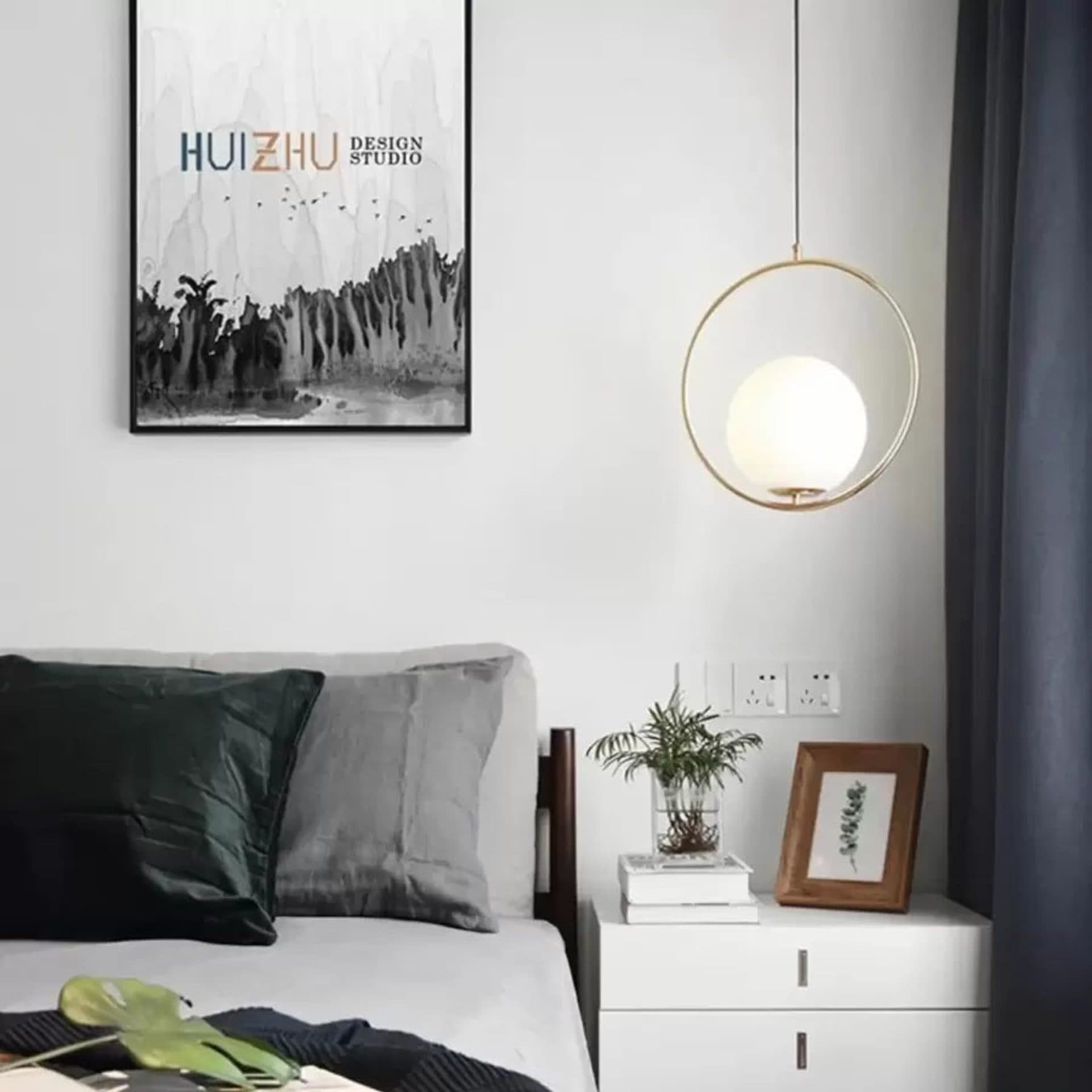 Lustra Flippy LOFT Haven, 1x E27, Alb Auriu, Metal, Inaltime Reglabila — imagine 4