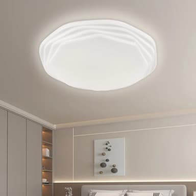 Plafoniera LED 23 cm 22W 3000K 4000K 6000K Alb Metal si Acril Flippy