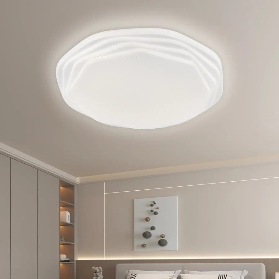 Plafoniera LED 23 cm 22W 3000K 4000K 6000K Alb Metal si Acril Flippy — imagine 1