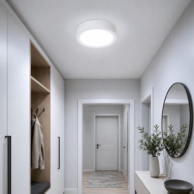 Plafoniera LED Flippy Rotunda 24W Lumina Rece 6500K Montaj pe Tavan Alb