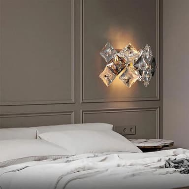 Aplica Zarina 2xE14 Metal si Cristal Auriu