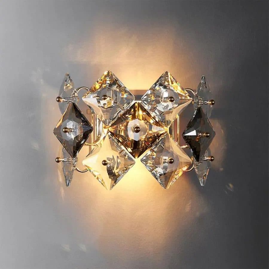 Aplica Zarina 2xE14 Metal si Cristal Auriu — imagine 2