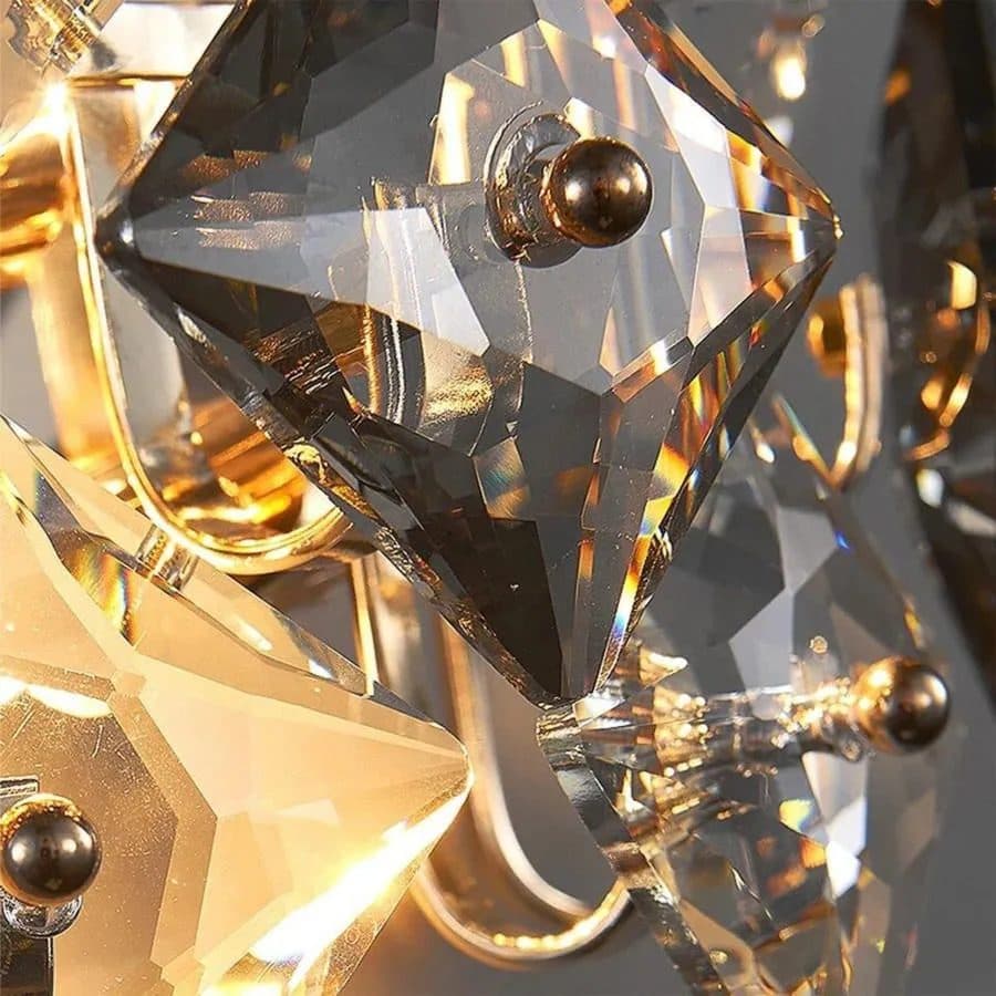 Aplica Zarina 2xE14 Metal si Cristal Auriu — imagine 4