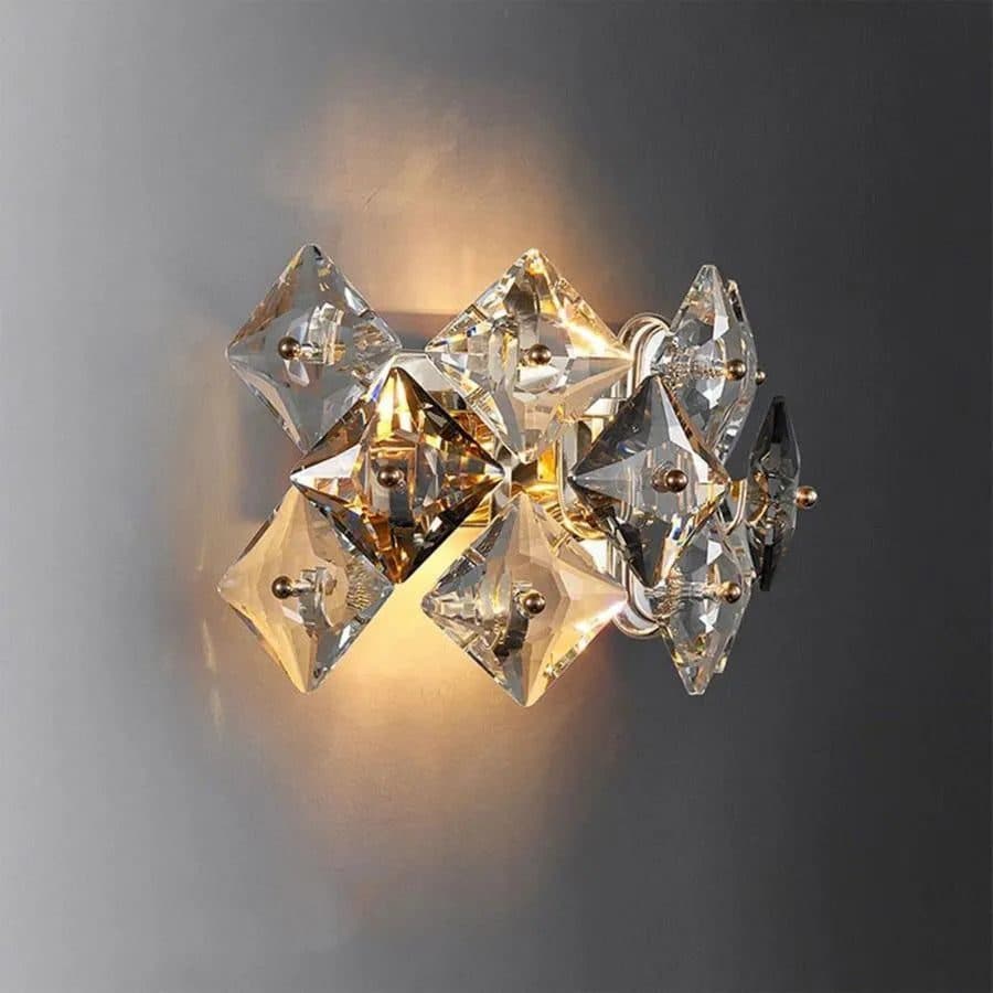 Aplica Zarina 2xE14 Metal si Cristal Auriu — imagine 7