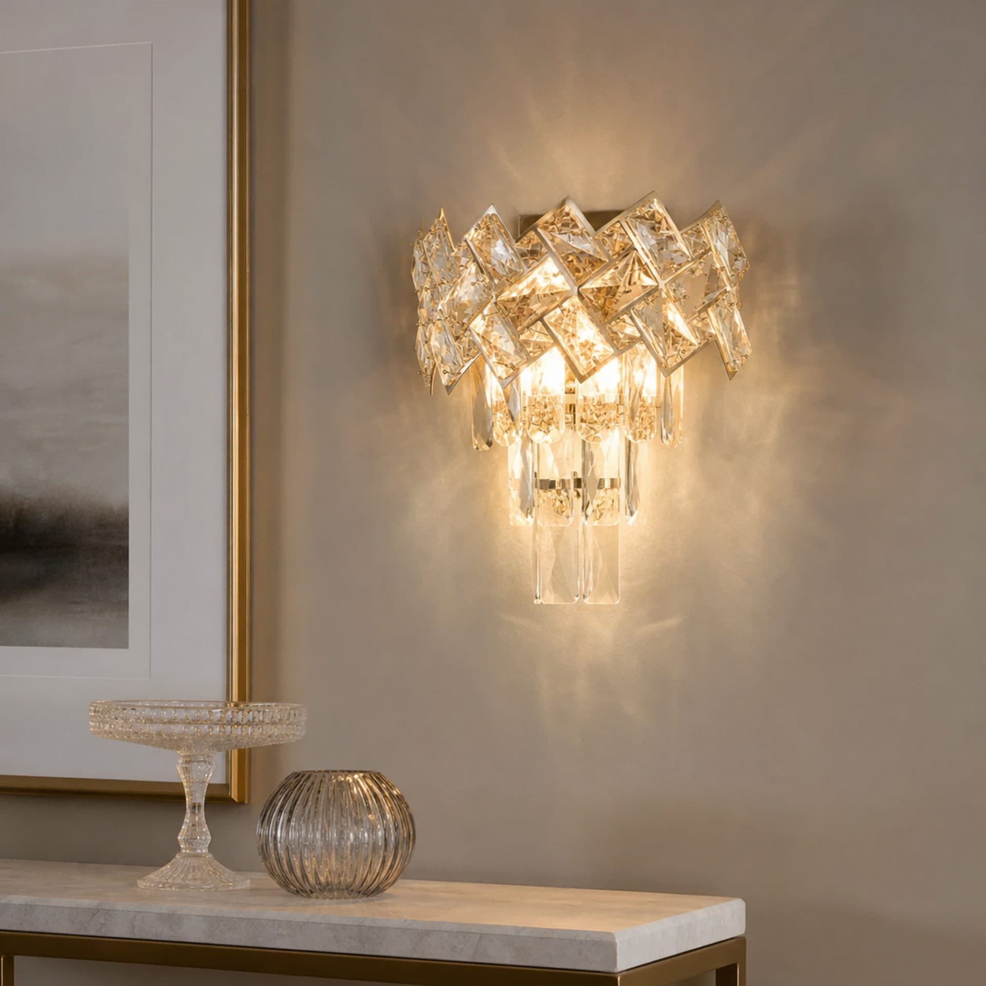 Aplica Cristal Flippy Alara 2x E27 Auriu — imagine 3