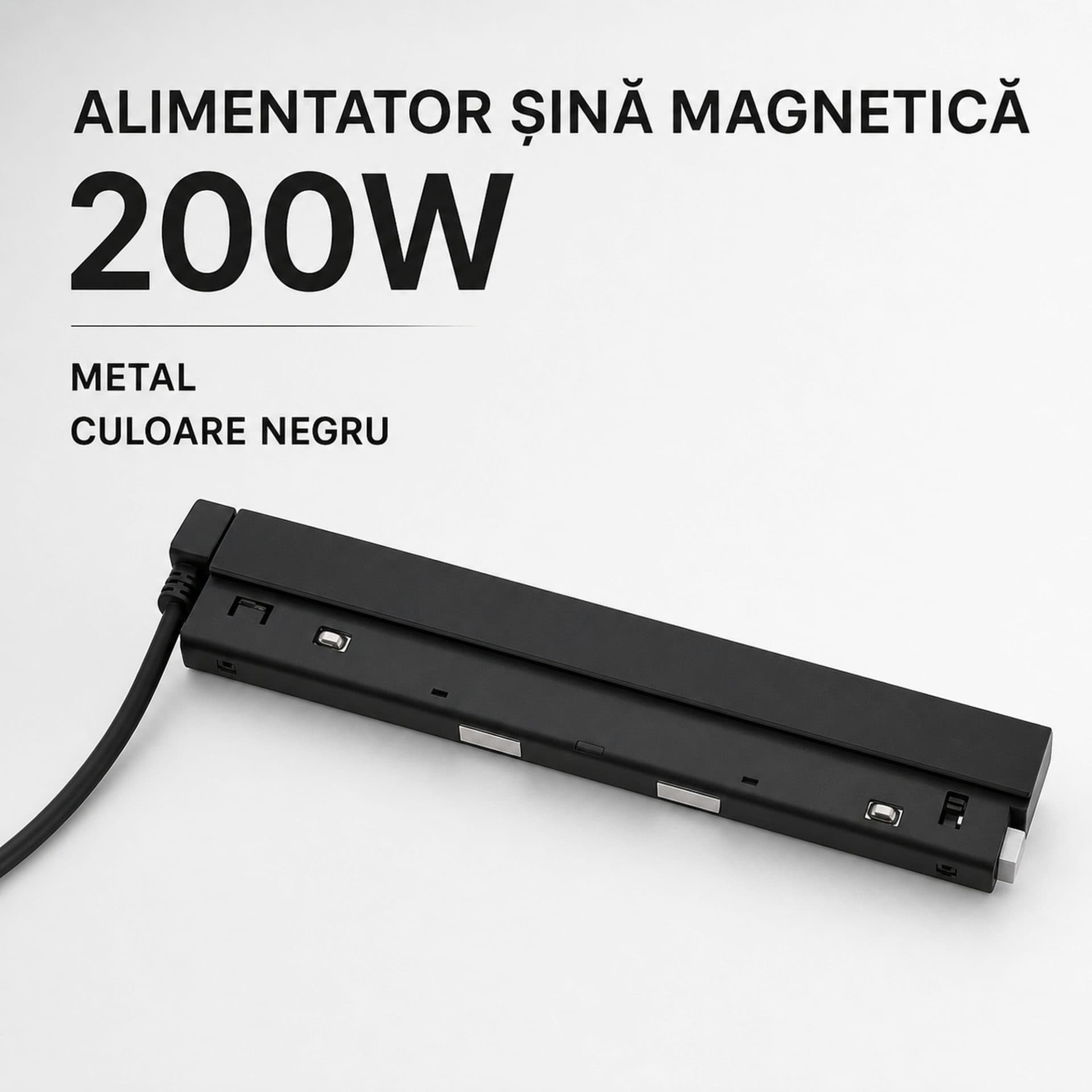 Alimentator Sina Magnetica 200W Flippy Negru Metal — imagine 10